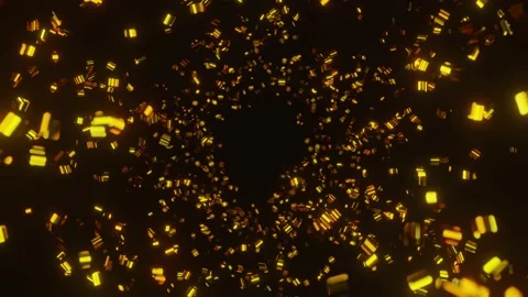 Christmas background. Abstract background with shiny golden particles. Stock Footage 194446195