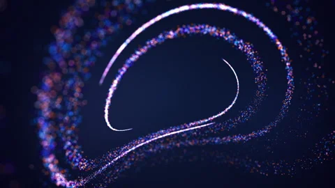 Christmas background with abstract magic particles on blue Stock Footage 287358399