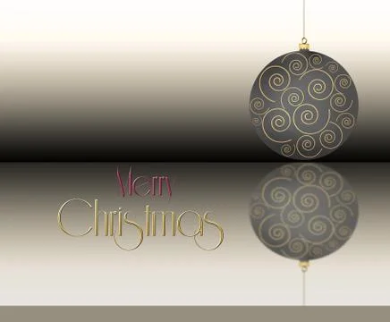 Christmas background with ball Stock Illustration