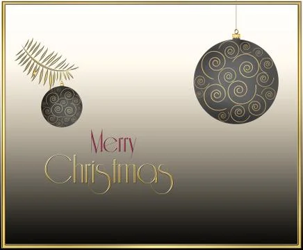 Christmas background with balls Stock Illustration