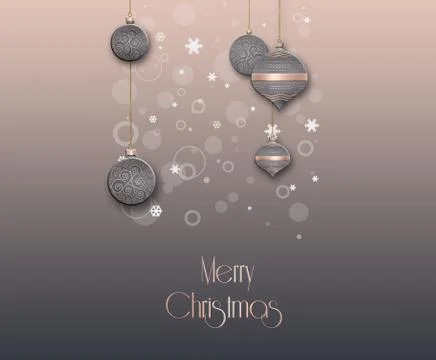 Christmas Background with balls Stock Illustration