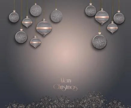 Christmas Background with balls Stock Illustration