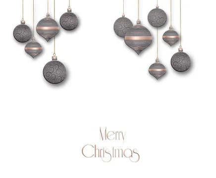 Christmas Background with balls Stock Illustration