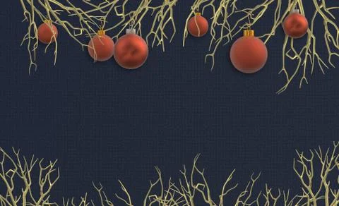 Christmas background with balls Stock Illustration