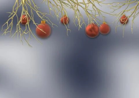 Christmas background with balls Stock Illustration
