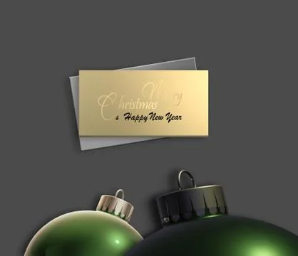 Christmas background with balls Stock Illustration