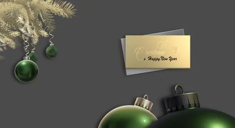 Christmas background with balls Stock Illustration