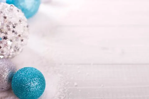 Christmas background with balls 库存照片