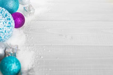 Christmas background with balls 库存照片
