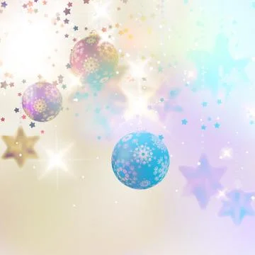 Christmas background with baubles. Stock Illustration