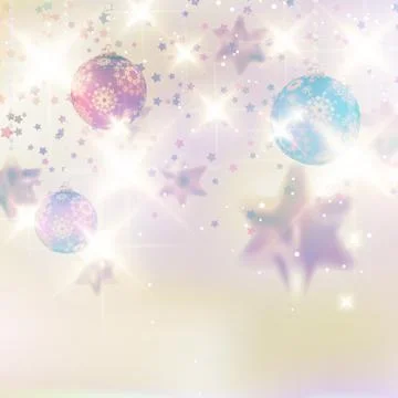 Christmas background with baubles. Stock Illustration