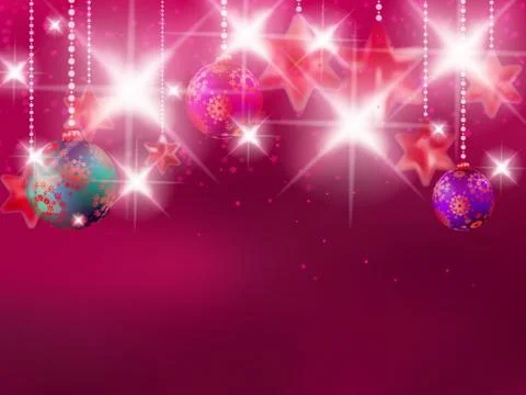 Christmas background with baubles. Stock Illustration