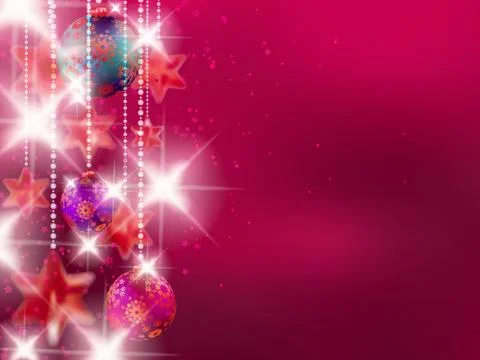 Christmas background with baubles. Stock Illustration