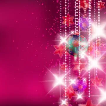 Christmas background with baubles. Stock Illustration
