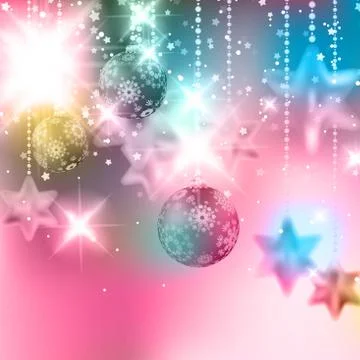 Christmas background with baubles. Stock Illustration