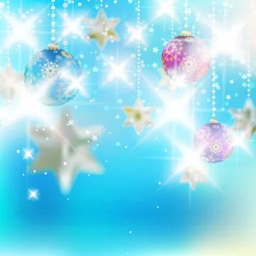 Christmas background with baubles. Stock Illustration