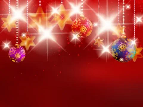 Christmas background with baubles. Stock Illustration