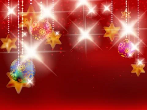 Christmas background with baubles. Stock Illustration