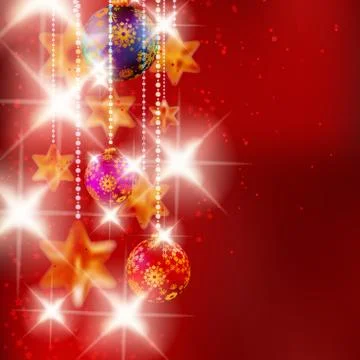 Christmas background with baubles. Stock Illustration