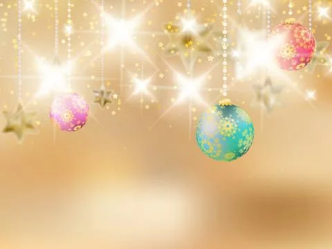 Christmas background with baubles. Stock Illustration