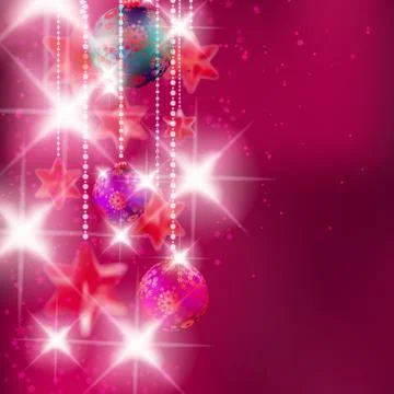 Christmas background with baubles. Stock Illustration