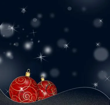 Christmas background with baubles Stock Illustration