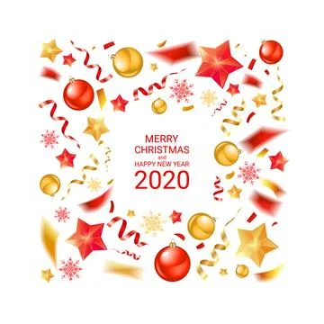 Christmas Background with beautiful Border Stock Illustration