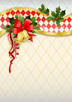 Christmas background with bells Stock Illustration