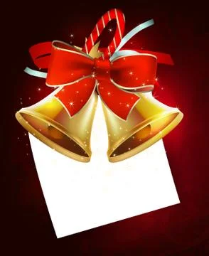Christmas background with bells Stock Illustration