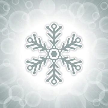 Christmas background with big snowflake Stock Illustration