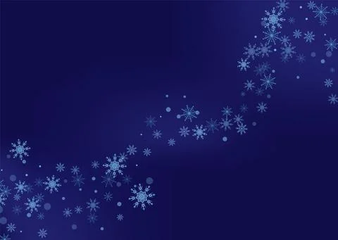 Christmas background. Blue delicate openwork snowflakes fly on a white backgr Stockillustratie