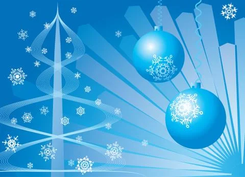Christmas background. blue. Stock Illustration