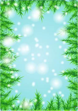 Christmas background on blue Stock Illustration