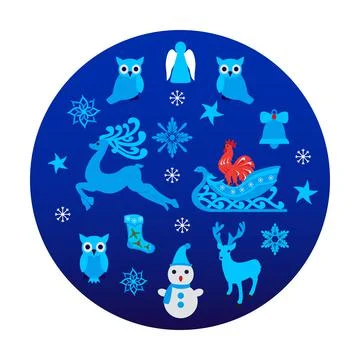 Christmas background on blue Illustration