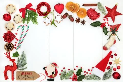 Christmas Background Border Composition Foto stock