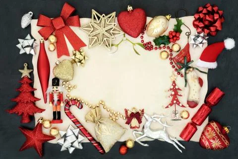 Christmas Background Border Foto stock