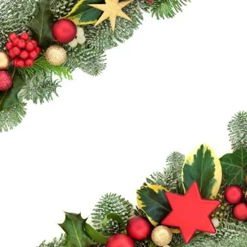 Christmas Background Border Stock Photos