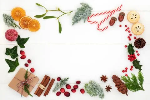 Christmas Background Border Stock Photos