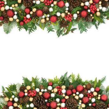 Christmas Background Border Stock Photos