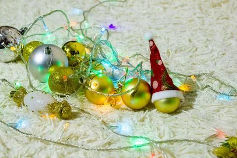 Christmas background with bubbles Stockfoto's