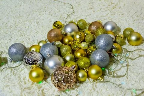 Christmas background with bubbles 스톡 사진