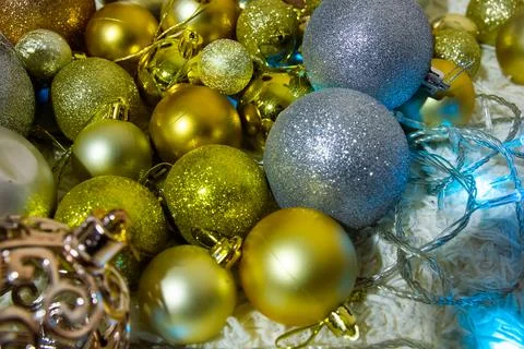 Christmas background with bubbles Stock Photos