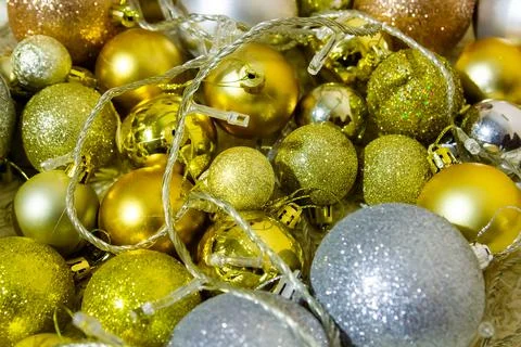 Christmas background with bubbles Stockfoto's