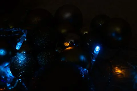 Christmas background with bubbles Stock Photos