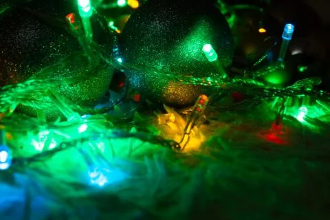 Christmas background with bubbles Stock Photos