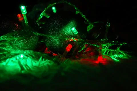 Christmas background with bubbles Stock Photos