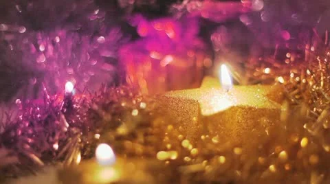 Christmas background with candles 動画素材 12602206