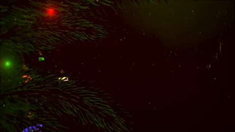 Christmas background with Christmas tree and Christmas balls.. Video stock 217445802