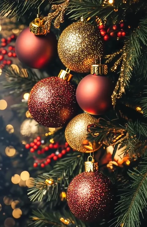 Christmas background with christmas tree Stock Footage 289445723
