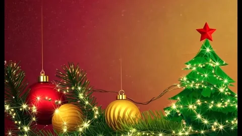 Christmas background with christmas tree Stock Footage 289445724